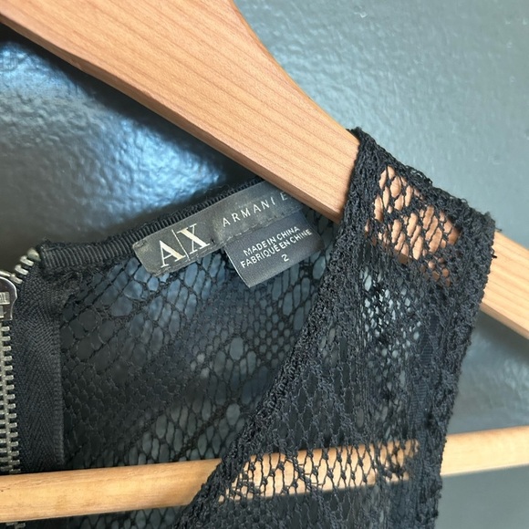 Armani Exchange balloon puff bottom lace top size 2 great used condition - Picture 6 of 14
